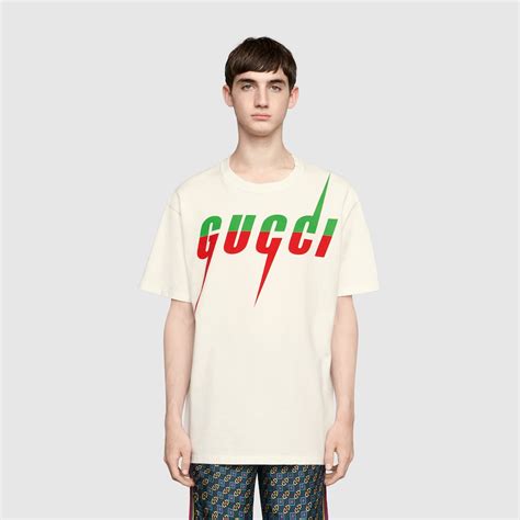 gucci t-shirt with blade print men|gucci polo shirts for men.